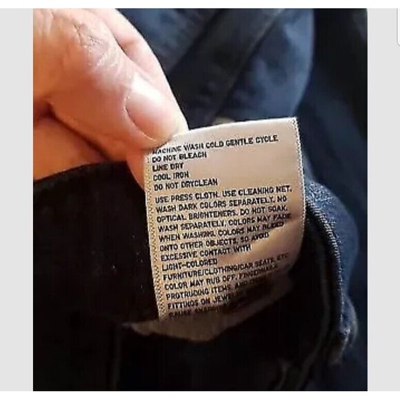 Uniqlo Womens Jeans Waist Size 27-30 Straight Leg Denim Dark Drawstring Mid Rise - Picture 7 of 11